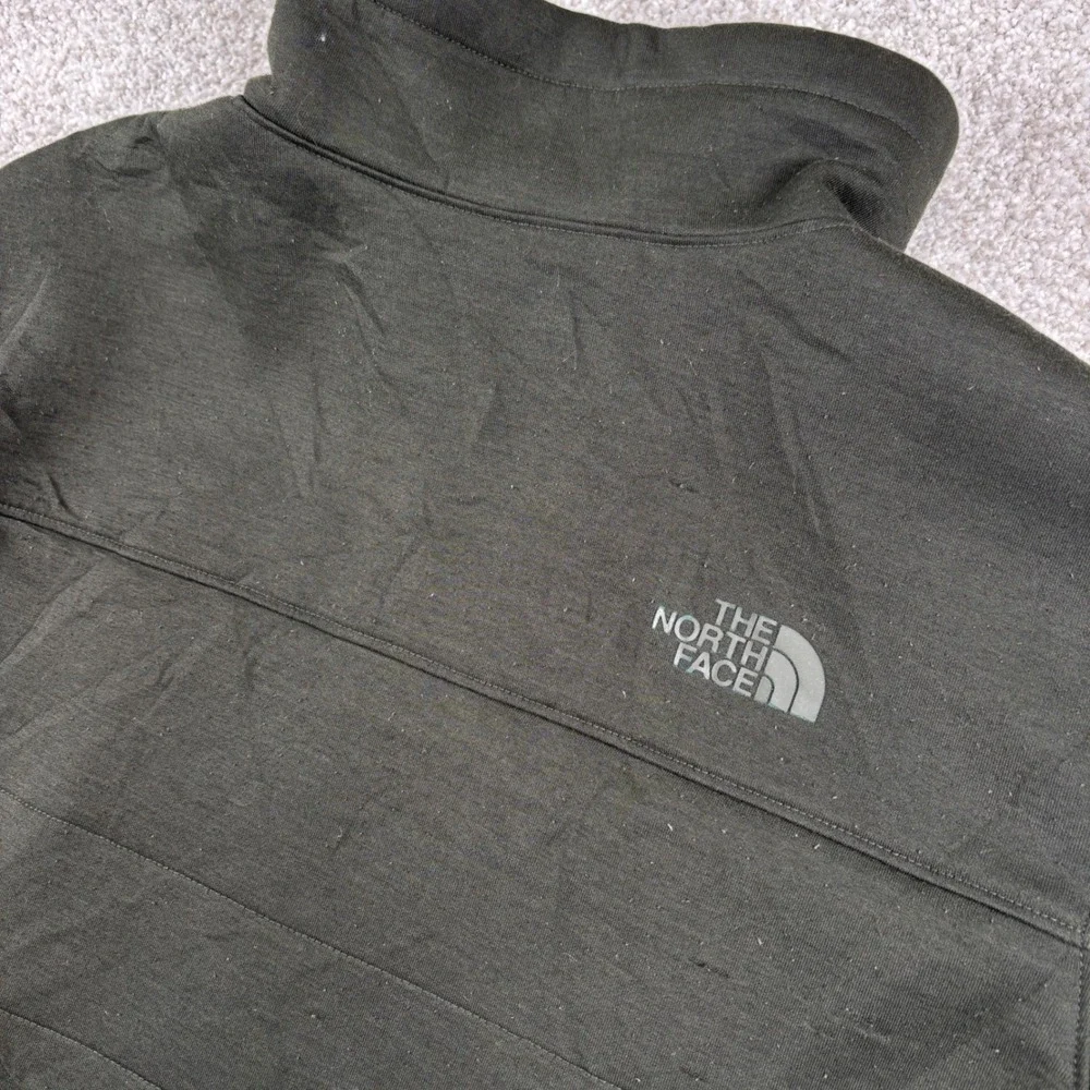 The North Face Jacket Mens Medium Green Quilted Insulated Full Zip Bomber